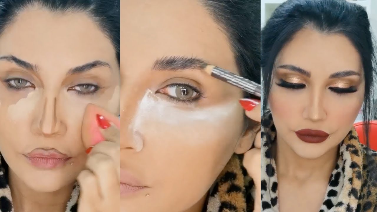 مكياج سهرة مع روج أحمر  غامق | سناب ميثاء عبدالجليل