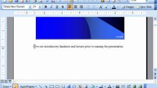 PowerPoint 2003 Tutorial Notes Page Microsoft Training Lesson 4.5