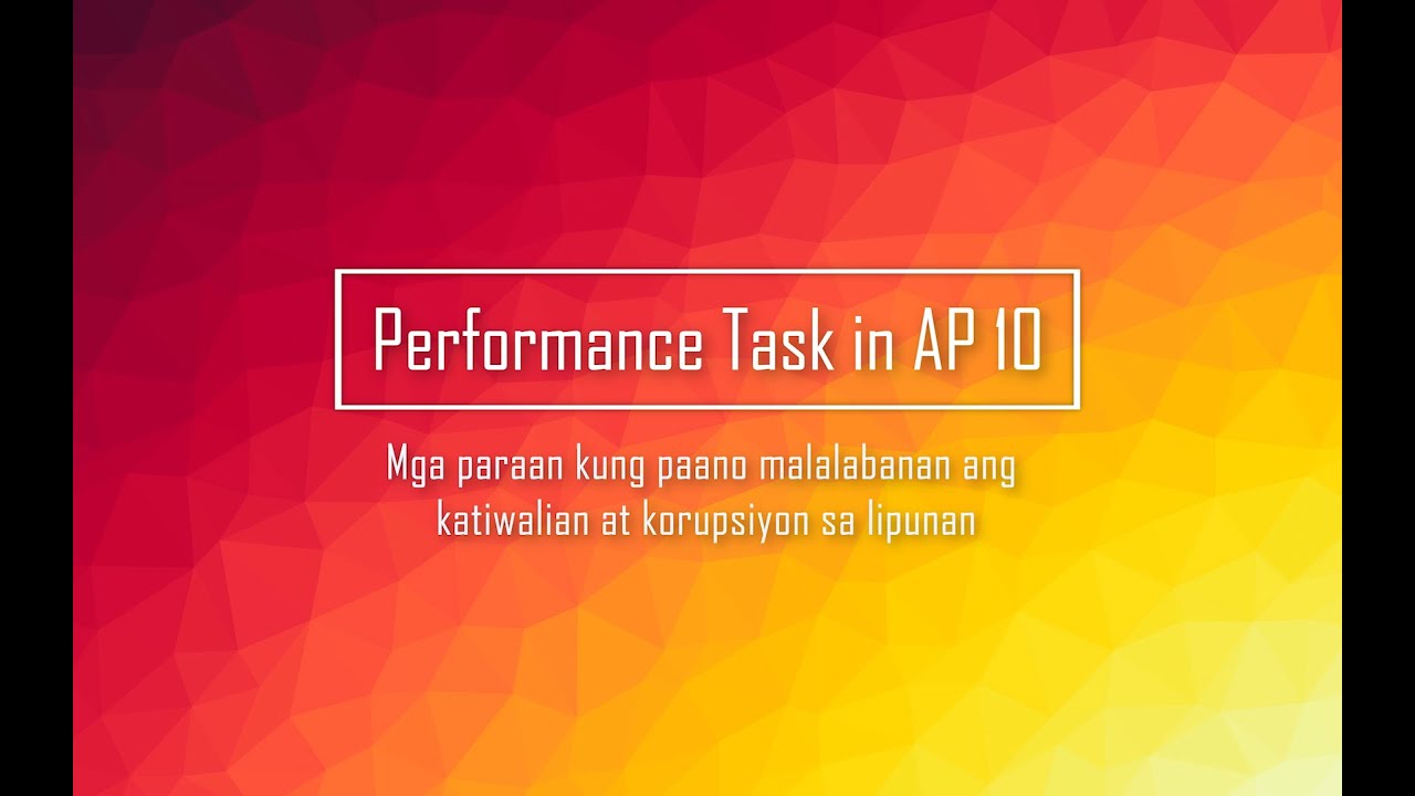 Performance Task in AP - YouTube