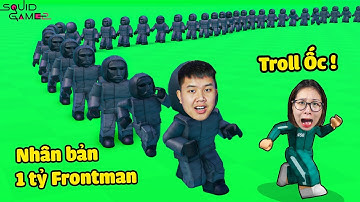 Nhân bản 1 tỷ chỉ huy mặt nạ đen Frontman Trò Chơi Con Mực Squid Game 2 Đuổi Troll Ốc