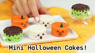 How to Make Halloween MINI Cakes! 🎃