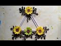 DIY Paper Sunflower For Wall Hanging | Easy Paper Flower Craft for Home Decor