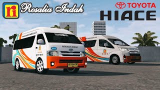 SHARE 2 MOD BUSSID TOYOTA HIACE COMMUTER & TOYOTA HIACE PREMIO DENGAN LIVERY TRAVEL ROSALIA INDAH