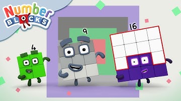 @Numberblocks - Square Numbers! 🟩  | Learn to Count
