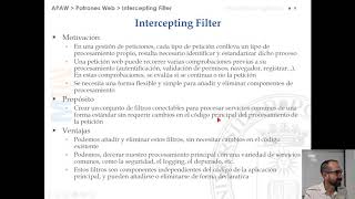 Arquitecturas y Patrones Web. Intercepting Filter