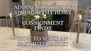 Basket Making,  Consignment Finds, and Spring Flowers