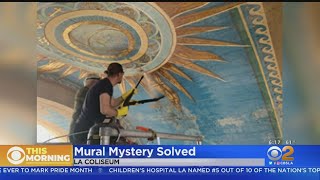 Mural Restored At LA Coliseum