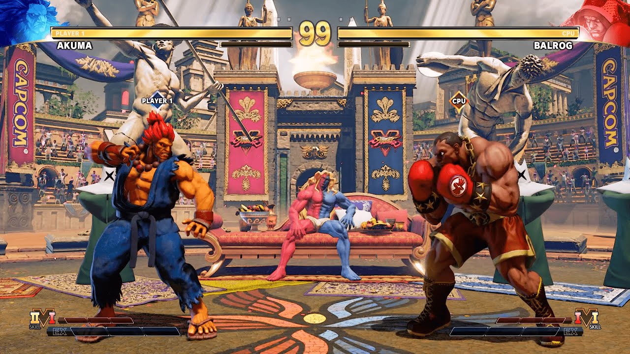 Akuma vs Balrog  (Hardest AI) - Street Fighter V.