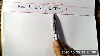 How to write a letter? كتابة خطاب أو جواب بالإنجليزية    ( 1)