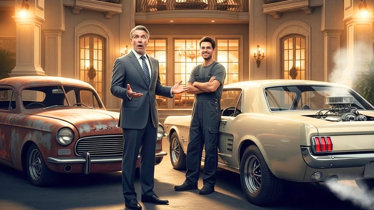 ¡SI ESA CARCACHA LE GANA A MI MUSTANG TE DOY MI MANSIÓN! Se burló.Pero cuando arrancó quedó en shock