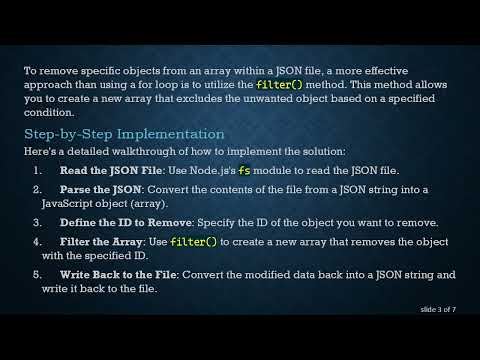 How to Remove an Object from a JSON File