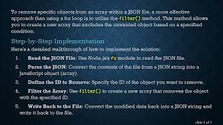 How to Remove an Object from a JSON File