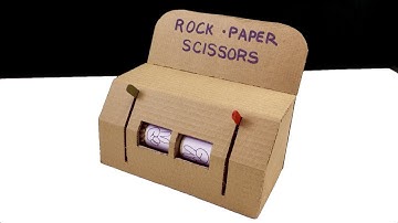 ✊✋✌️Rock Paper Scissors Play Machine DIY from cardboard