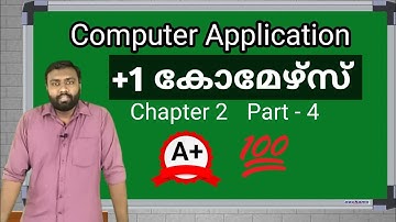 +1 Computer Application Chapter 2 | Computer Science Chapter 3