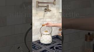 A slow morning with my new tea kettle 🤍 #mackenziechilds #teakettle #morningtea #slowmorning