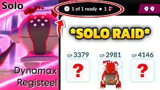 Solo Dynamax Registeel Raid in pokemon go || How to beat solo dynamax registeel in pokemon go.