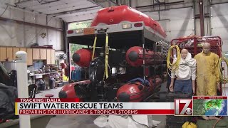Swift water rescue teams preparing for hurricanes and storms