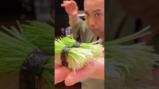 【Menegi 】Vegetarian Sushi!! Green Onion Shoots #Shorts #sushi #chefhiro #japan