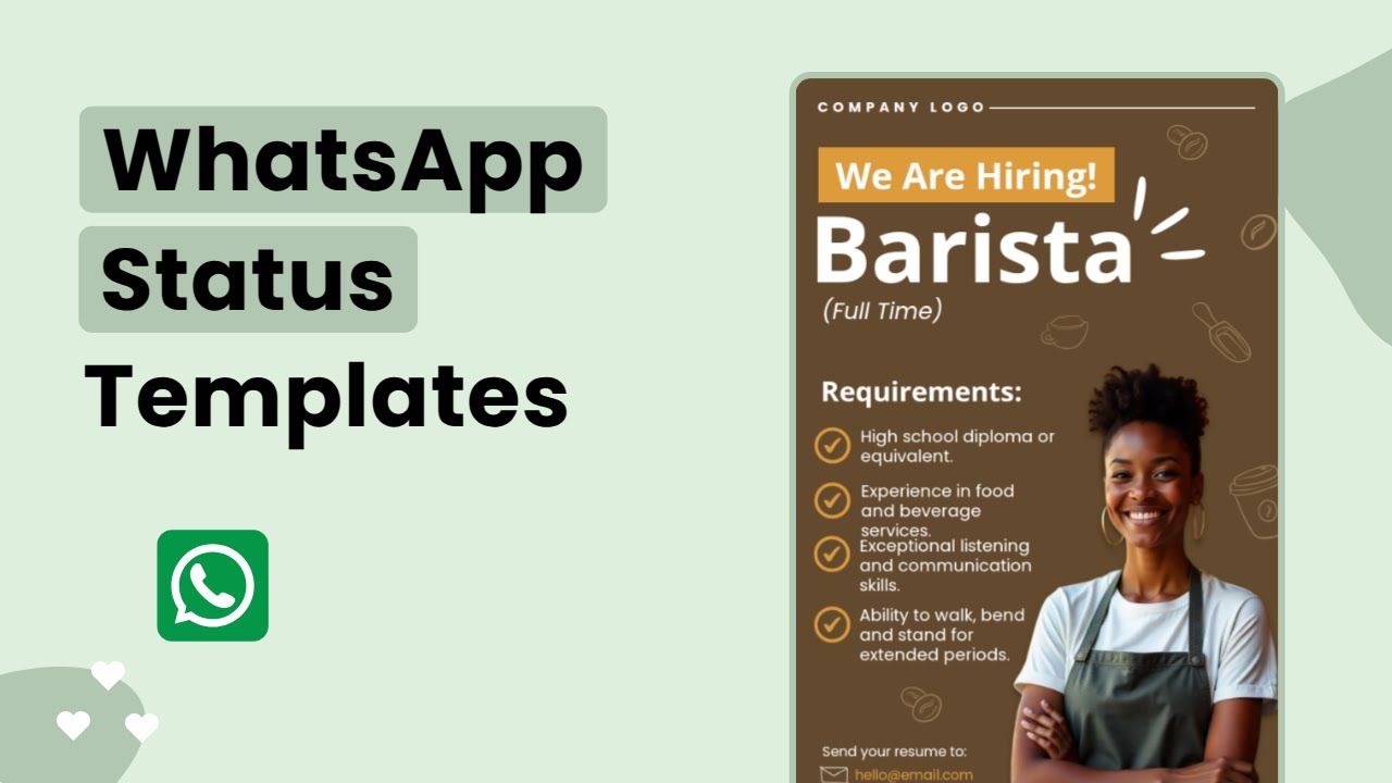 image showing WhatsApp status promotion examples