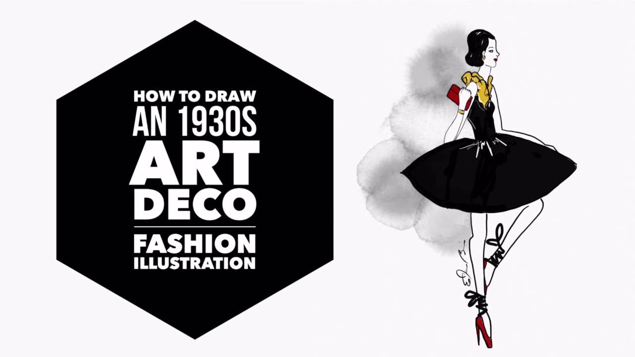 How To Draw A Fashion Illustration 1930s Art Deco Style In