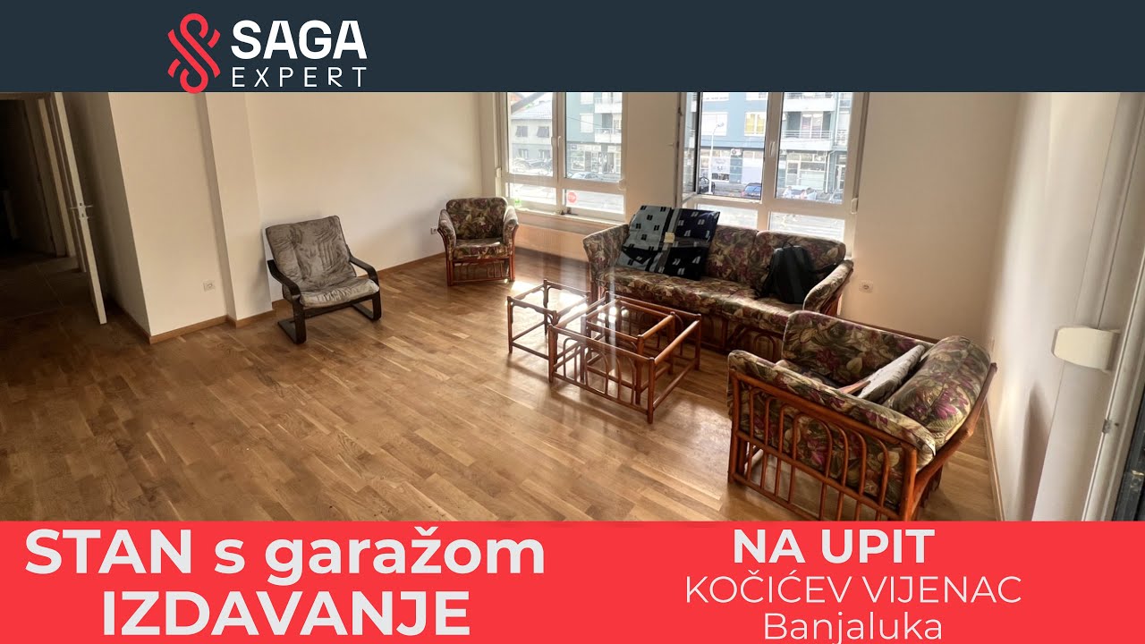 Izdaje se trisoban stan sa garažom, Kočićev Vijenac 