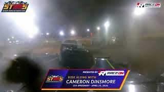 Ride along with Cameron Dinsmore IMCA Modified 4 25 2026 - Southern Touring IMCA Modified Series