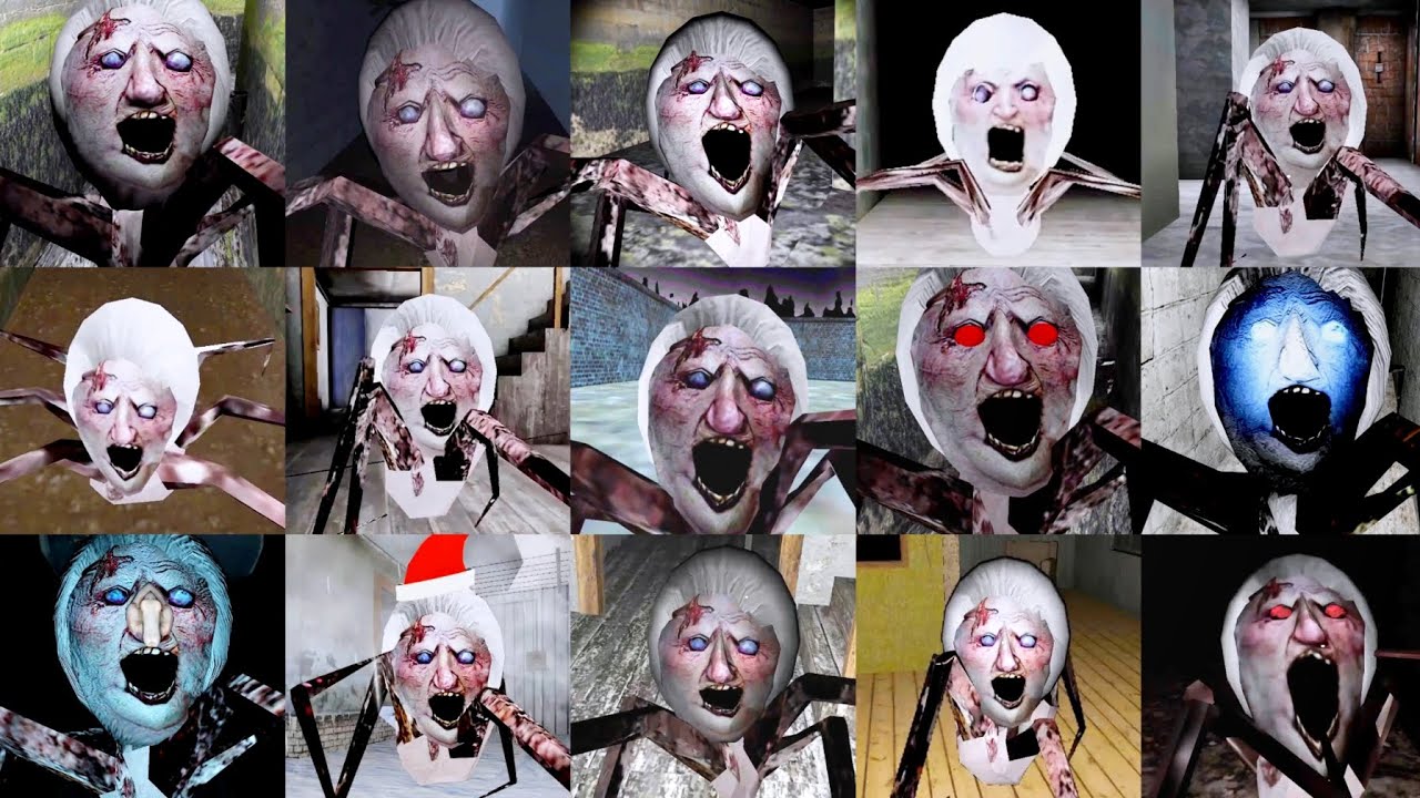 Spider Angeline Jumpscares | Granny 1.8.7 Many Granny Fanmade And Official Games Including The Twins