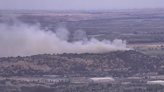 4-alarm grass fire burning in Cordelia triggers evacuation warning