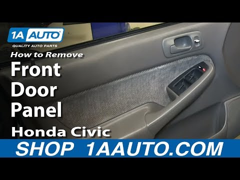 How To Remove Front Door Panel 96 00 Honda Civic Youtube