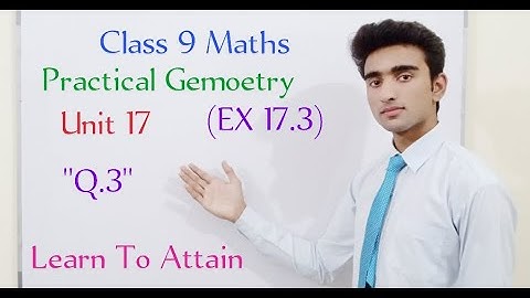 Draw quadrilateral equal in area to the triangle | EX 17.3 : Q.3 | Class 9 Maths | Learn To Attain