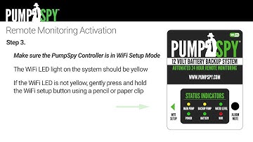 PumpSpy WiFi Battery Backup System Activation