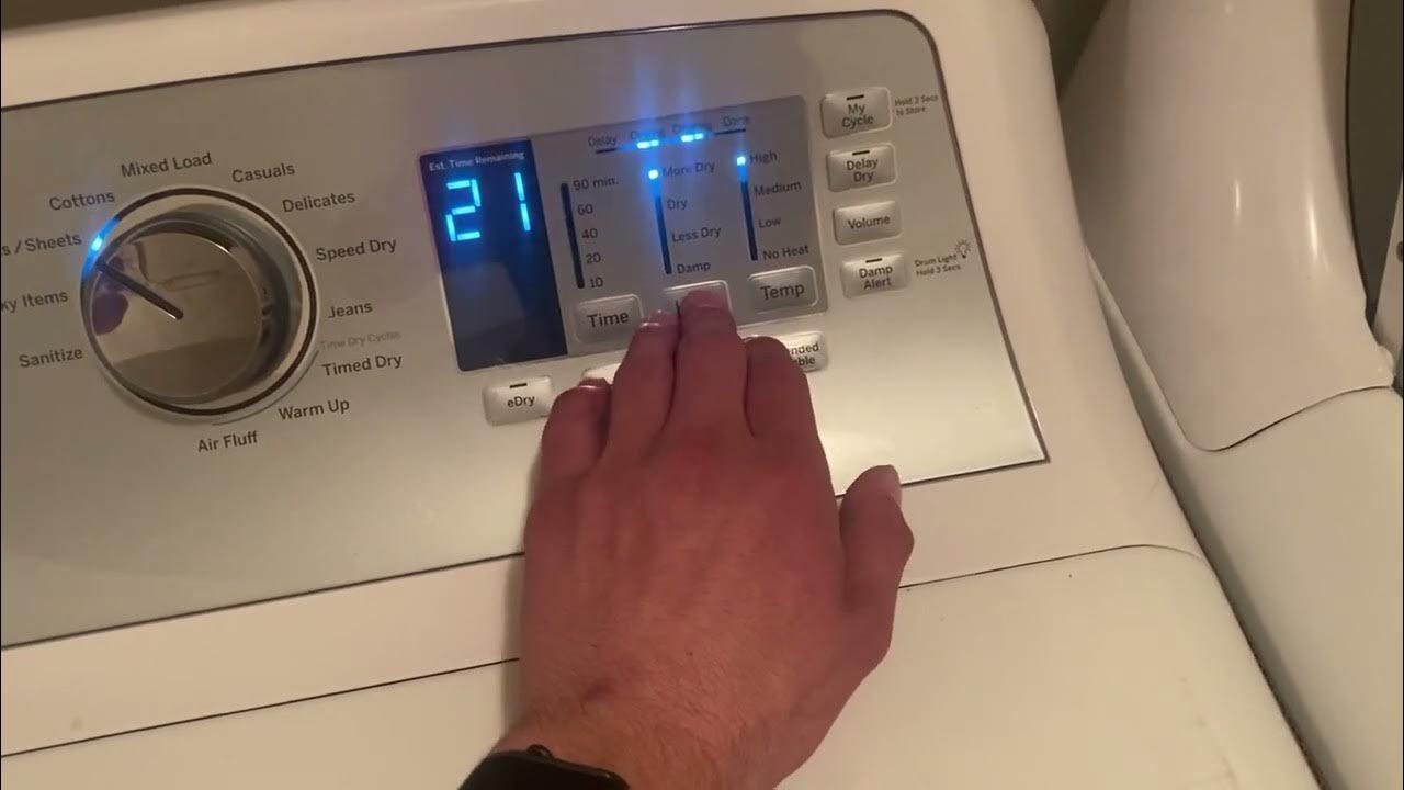GTD65EBSJ3WS GE Dryer details - YouTube