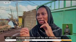 Mayotte residents call for aid after storm