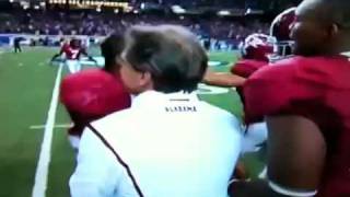 Alabama Crimson Tide Mark Ingram Nick Saban Chest Bump, Roll Tide