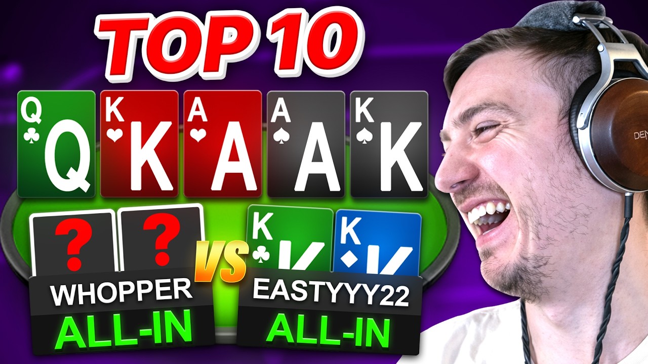 200BB DEEP with QUAD KINGS?! | Top 10 Hands Ep. 222