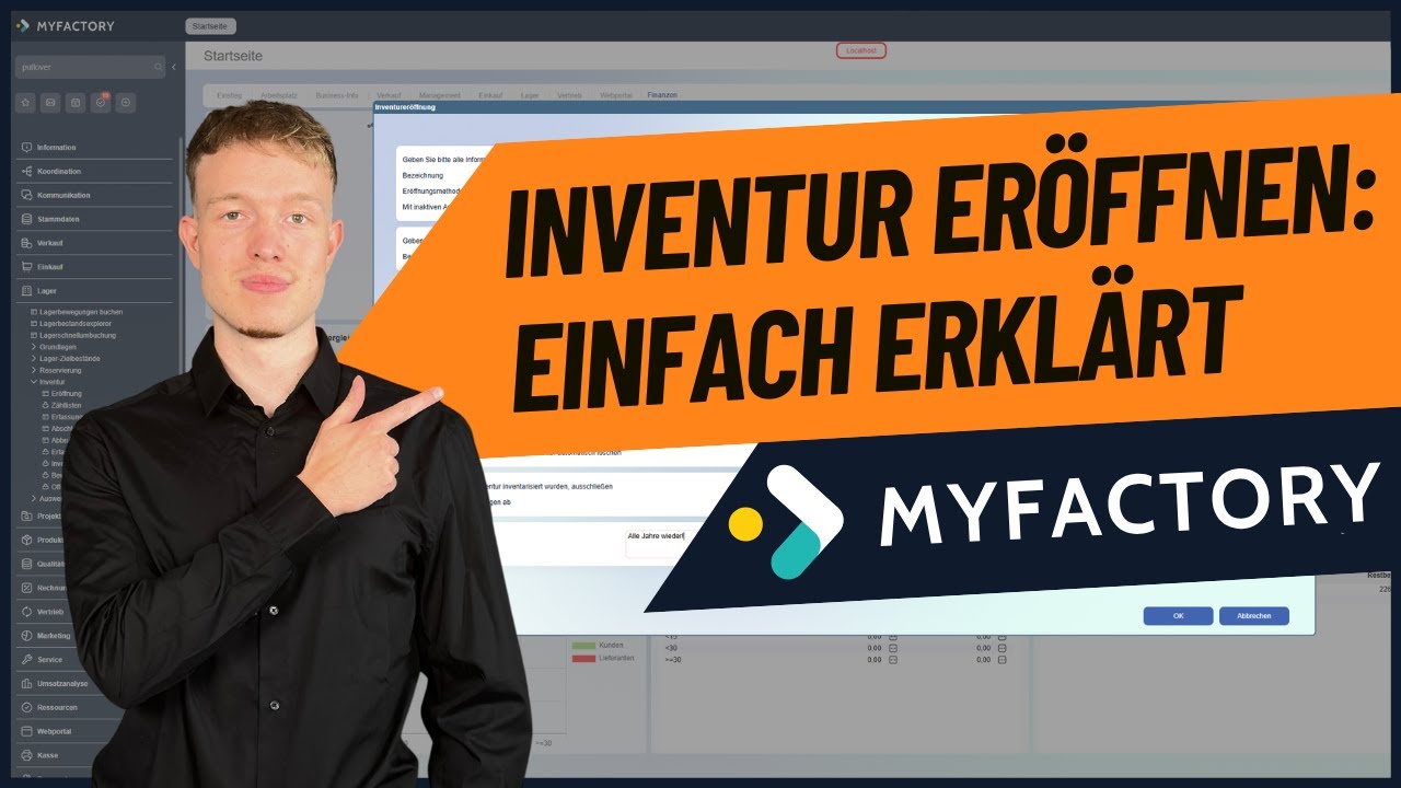 Myfactory Inventur durchführen: Inventur eröffnen einfach erklärt