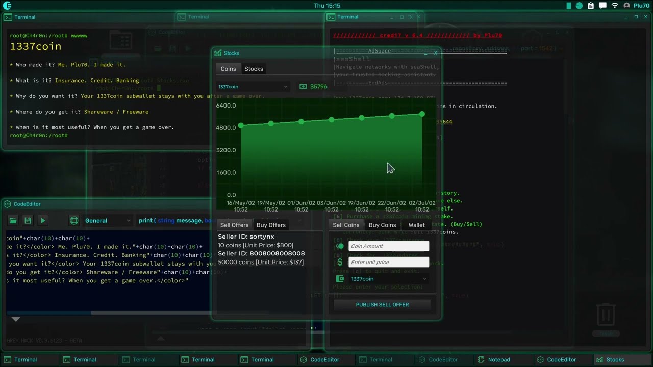 Grey Hack: Zero to Hero, эпизод 13 || Игра окончена не с 1337coin