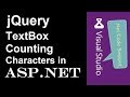 Jquery counting characters textbox in asp net