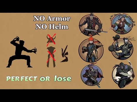 Shadow Fight 2 NO Armor NO Helm Vs MAY Bodyguards IOS Android Gameplay 