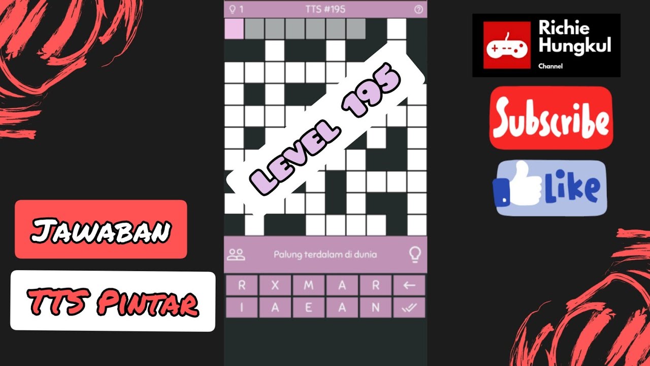 Jawaban TTS Pintar Level 195 YouTube Jawaban TTS Pintar Level 195 YouTube