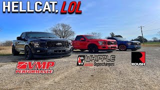 HELLCATS are on notice, those F150's don't mess around // COYOTE F150 by Foxcast Media 4,932 views 2 months ago 8 minutes, 33 seconds