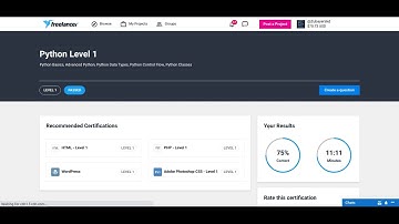 Freelancer.com Python Level 1 Exam Successfully Passed!