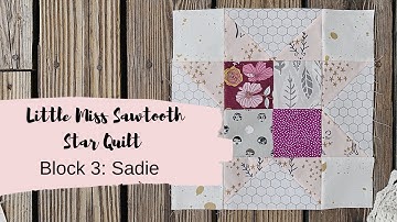 Little Miss Sawtooth Quilt - Block 3:  Sadie