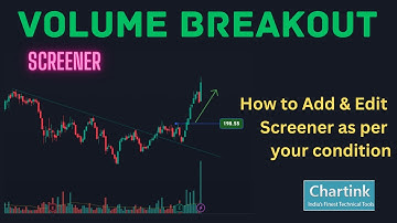 Volume Breakout Screener🔥 Chartink Screener  | High Accuracy screener