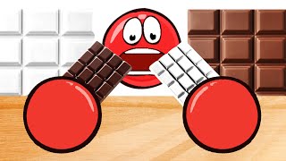 Asmr Chocolate And White Eating With Red Ball 4 Mukbang Animation