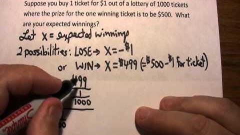 Expected Value: A Simple Lottery Problem
