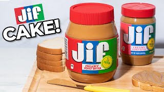 How To Make A Jif Peanut Butter Jar Out Of CAKE! Ganache & PB Cake! |  Yolanda Gampp