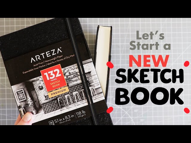 📦Unboxing + Starting my NEW sketchbook!! 📓// ARTEZA Brand Sketchbooks 