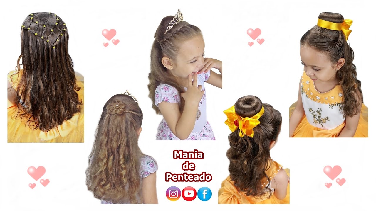 Um lindo penteado escolar para sua princesa arrasar😍😘 #penteadosfac