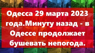 Одесса 29 марта 2023 года.1 минуту назад - в Одессе продолжает бушевать непогода.